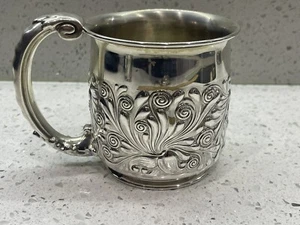 VERY RARE Gorham Mug 2003 Antique Christening Baby Cup Sterling Silver 1890 - Picture 1 of 11