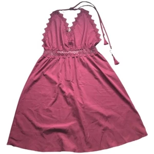 Abito slip colore vino dettaglio pizzo - Foto 1 di 2