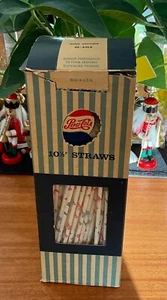 MCM ESTATE VTG 50s BOX OF PEPSI COLA PAPER STRAWS 500 ORIG BOX 10.5” TALL - Picture 1 of 8