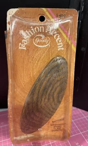 Vintage Sealed Goody Fashion Accent Genuine Faux Wood Barrette 1970s Made in USA - Picture 1 of 1
