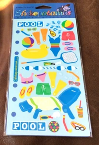 RETIRED STICKOPOTAMUS SCRAPBOOK STICKERS SWIMMING POOL TIME FREE SHIPPING! * - Picture 1 of 1