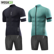 WOSAWE Summer Cycling Set for Men's Short Sleeve Jersey Shorts Bicycle Outfit