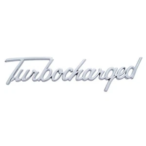 Insignia de placa de identificación con emblema cromado turboalimentado montado en tachuelas - Imagen 1 de 2
