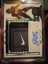 2022 Leaf Trinity EMERALD David Ojabo rookie RPA Nike Swoosh Laundry Tag /25