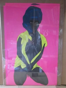 LOVELY  BLACK LIGHT VINTAGE POSTER BLACK IS BEAUTIFUL 1971 CNG3410 - Picture 1 of 5
