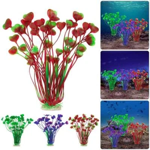 Artificial Aquarium Plants Fake Plastic Fish Tank Aquatic Decoration Ornament US - Picture 1 of 16