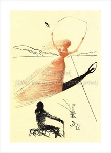 SALVADOR DALI Alice in Wonderland Illustration Canvas Print Alice Frontispiece - Picture 1 of 1