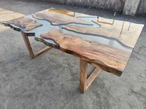 Mesa de comedor epoxi de resina transparente hecha a mano para el hogar, mesa de centro, mesa de centro - Imagen 1 de 9