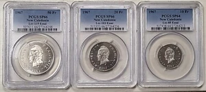 New Caledonia 1967 50/20/10F Essai PCGS66/66/64 - Picture 1 of 2