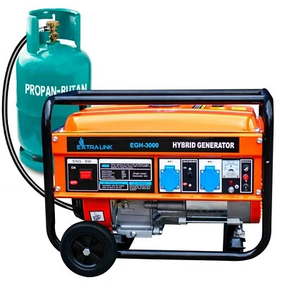 Extralink LPG/GAS/BENZIN Stromgenerator 3kW Stromerzeuger Notstromaggregat 230V - Bild 1 von 4