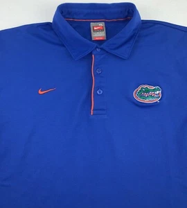 Nike Florida Gators Polo Shirt XL Blue Short Sleeve Button Up - Picture 1 of 12