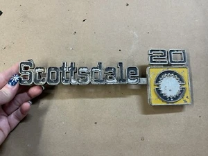 1975-1980 75-80 Chevy Truck Scottsdale 20 C20 K10 Fender Emblem Badge OEM 349691 - Picture 1 of 3
