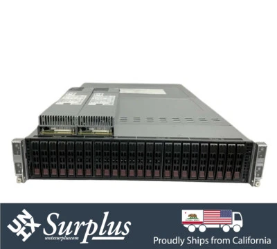 2U 24 Bay 4 Node SATA SAS3 12gbps Server X10DRT-P S 8x Xeon 112 Core 512GB DDR4 - Image 1 of 4