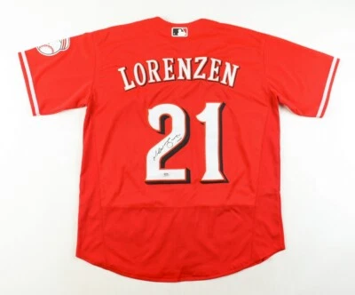 Michael Lorenzen Signed Cincinnati Reds Jersey (PSA) Pitcher / Outfielder - Image 1 of 4