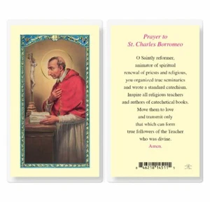 Saint Charles Borromeo - Prayer St. to Charles Borromeo - Laminated Holy Card - Picture 1 of 4