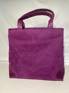 Purple Faux Suede Tote Hand Bag, Unbranded, Good Condition - Picture 1 of 9