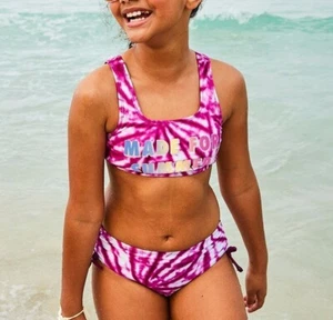 Sz 18 NWT JUSTICE Girl Unicorn Mermaid Tie Dye Made Summer Color Change Bikini - Picture 1 of 5