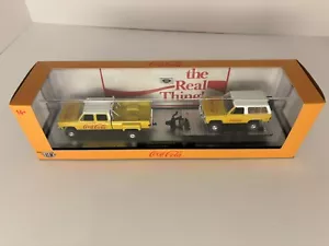 M2 Coca-Cola CHEVROLET 1972 Cheyenne Super 30 & 1973 Blazer yellow with trailer - Picture 1 of 4