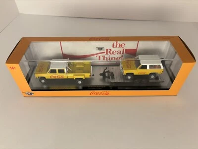 M2 Coca-Cola CHEVROLET 1972 Cheyenne Super 30 & 1973 Blazer yellow with trailer - Image 1 of 4