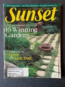 Sunset Magazine March 1997 1990's Lifestyle Travel  Recipes Gardening Ads - Imagen 1 de 7