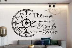 The Best Gift For Family Is Your Time Wall Window Door Decal Vinyl Sticker Decor - Picture 1 of 5