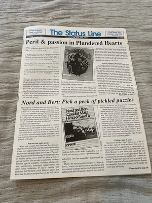 The Status Line Fall 1987 Infocom Computer Software Rare Newsletter Vintage  - Image 1 of 4