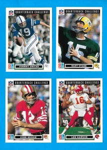 1991 Upper Deck Dominoes QB Challenge - UNITAS - STARR - BRODIE - DAWSON NM-MT - Picture 1 of 2