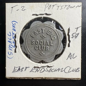 East End Social Club. Pottstown, PA. GF 5c in commercio. Gettone smerlato HS329 - Foto 1 di 4