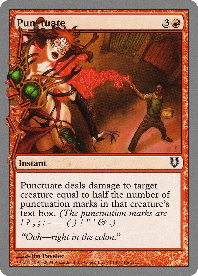 Punctuate 84 LP Normal Unhinged MTG EN - Image 1 of 1