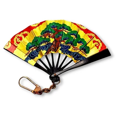 Японский складной вентилятор Sensu мини нэцкэ брелок цветочный оригами декоративное украшение - Изображение 1 из 4