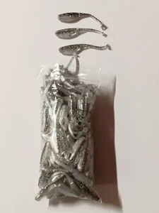 1 Pack (100)  Crappie Fishing.  Baby Shad  Swim'r  2&1/4" .  Crystal  - Picture 1 of 1