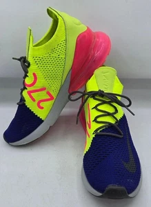 Nike Air Max 270 Flyknit Yellow Purple Pink - Men’s Size 9- AO1023-501 - Picture 1 of 7