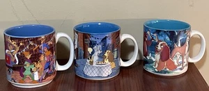 3 Disney Vintage Movies Hunchback Lady & The Tramp 12 oz Mugs - Picture 1 of 21
