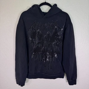 Affliction Hoodie Herren Small Schwarz Ritter Grafik Pullover Gothic Grunge NEU - Bild 1 von 10