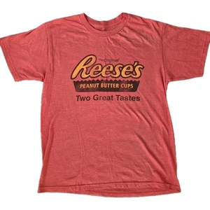 Womens T-shirt Reese’s Peanut Butter Cups Top Medium Orange Two Great Tastes - Picture 1 of 6
