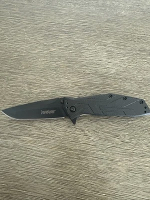 Navaja de bolsillo plegable Kershaw 1990 Tactical Black Brawler A/O ASSIST Tanto Foto 1 de 2