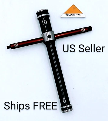 Tuerca de embrague y bujía incandescente llave de vaso hexagonal herramienta de llave de 4 vías RC 8 mm 10 mm 5 mm 3 mm Foto 1 de 4