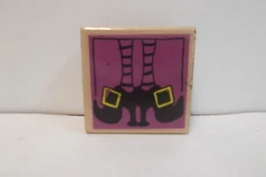 HALLOWEEN WITCH FEET BOOTS SHOES WOODEN STAMP BY STUDIO G #3099 - Picture 1 of 3