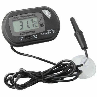 Digital LCD Thermometer Aquarium Fish Tank Vivarium Water UK Seller