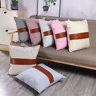Set of 2 Farmhouse Decor Stripe Patchwork Throw Pillow Covers 18x18 inch