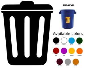 Etiqueta de basura calcomanía de vinilo troquelada pegatina impermeable reciclaje de basura cesta de residuos - Imagen 1 de 18