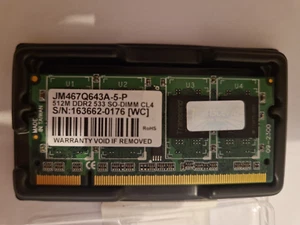 512Mb RAM DDR2 533 SO-DIMM CL4Transcend, JM467Q643A-5-P - Picture 1 of 1