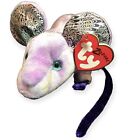Ty Beanie Baby Babies Zodiac Purple Rat 2000 Retired Holographic Ears Blue Eyes