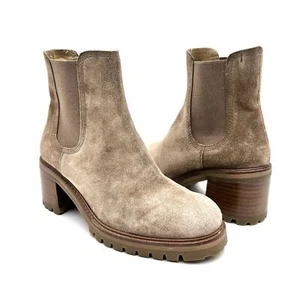 Pedro Garcia Zona Chelsea Lug Boots Tan Suede size 8 - Picture 1 of 14