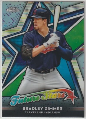 2018 Topps Chrome - BRADLEY ZIMMER - FUTURE STARS #FS-5 - Cleveland Indians (B) - Image 1 of 2