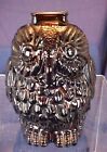 Vintage Wise Old Owl Amber Glass Bank 6 1/4" Height Excellent