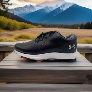 NEU Under Armour Charged Draw Back RST Golfschuhe schwarz Herren 8 E WEIT - Bild 1 von 4