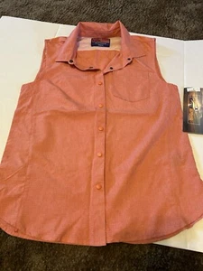 Xcastet Outdoor Damen ärmelloses Medium Druckknopf Shirt neu mit Etikett pfirsichfarben D18 - Bild 1 von 5