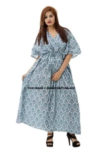 Hippy Boho Maxi Largo Vestido Kaftán, Tamaño Libre Mujeres Caftán Vestido Top - Imagen 1 de 51
