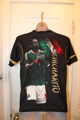 Camiseta de fútbol de México Chicharito Hernández niños mediana/grande camiseta negra *LEER* Foto 1 de 3